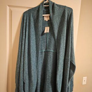 Plus size teal cardigan 4XL